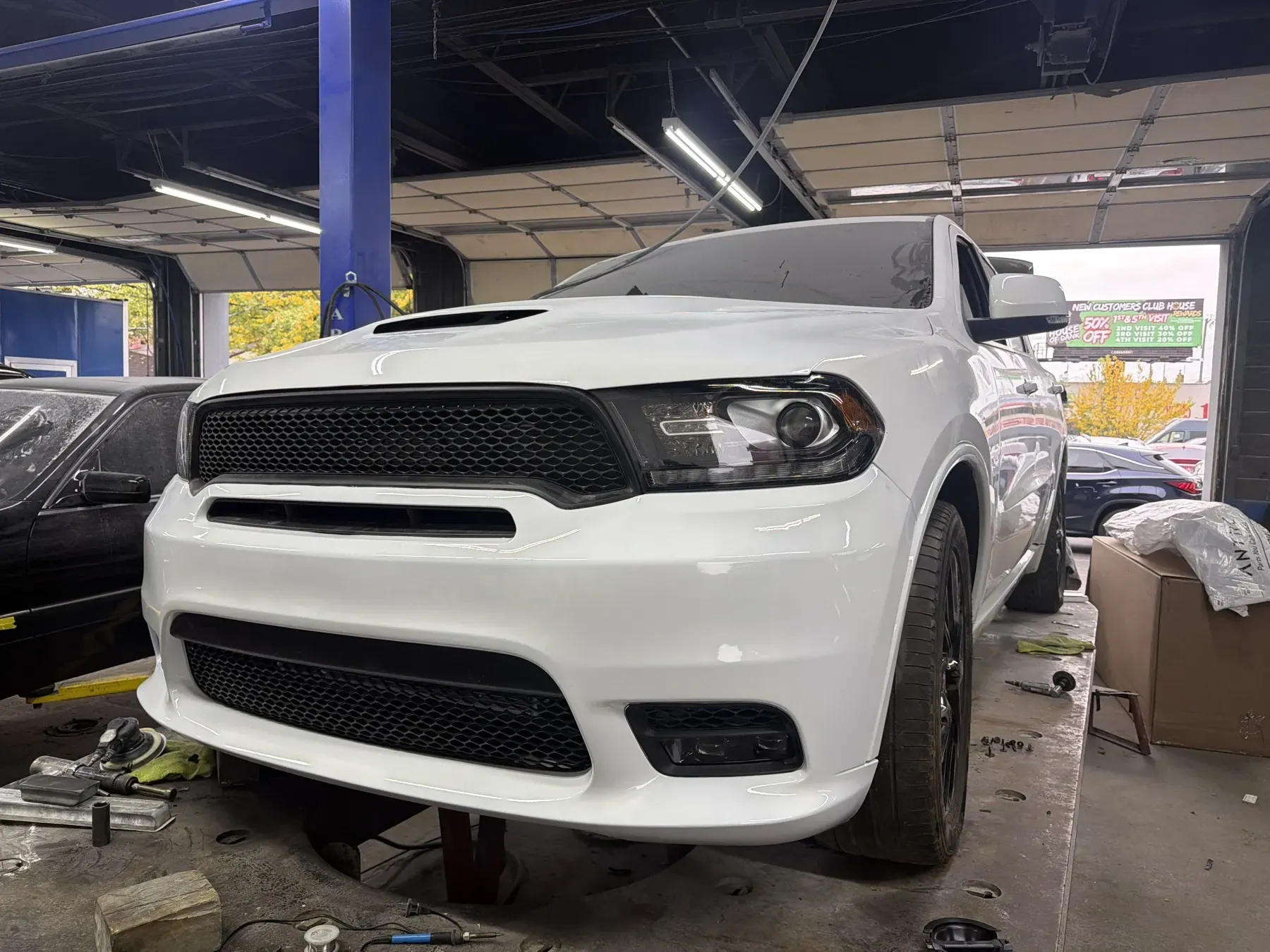 Dodge Durango: Finished, three-quarter view.